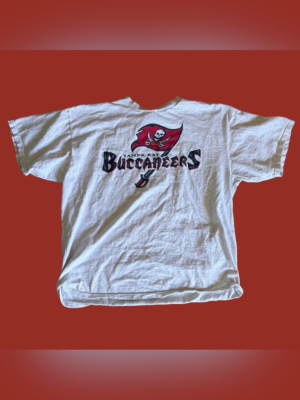 Vintage 90s Tampa Bay Buccaneers T-Shirt Mens XL Gray Logo Athletic NFL Bucs